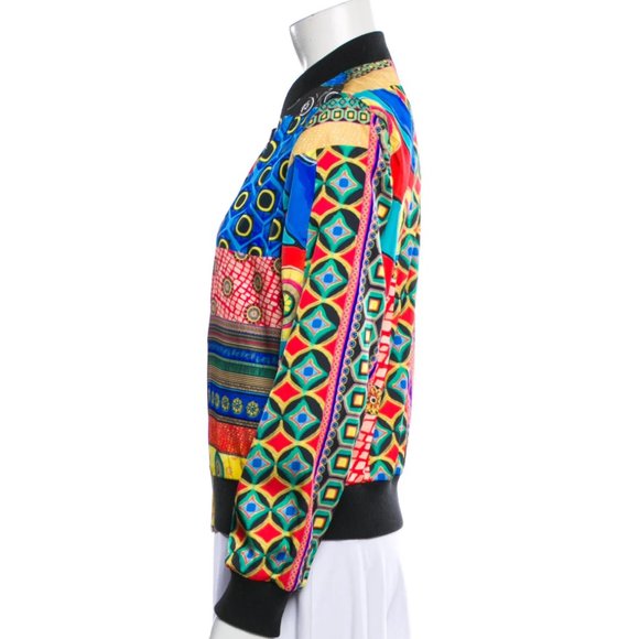 Alice + Olivia Printed Bomber Zip-Up Jacket - Multicolor - Size XS - Picture 3 of 3